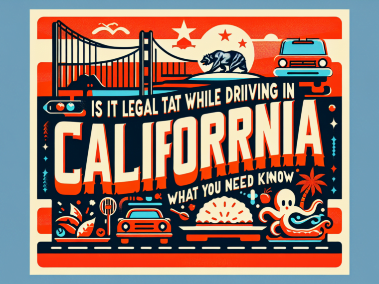 Is it legal to eat while driving in California ?